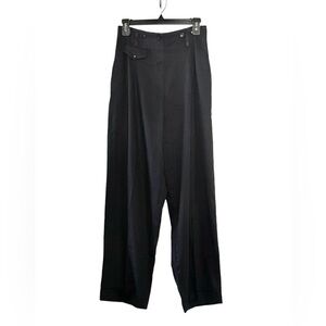 7th Alternative Vintage Black Loose Fit Pleated Slacks